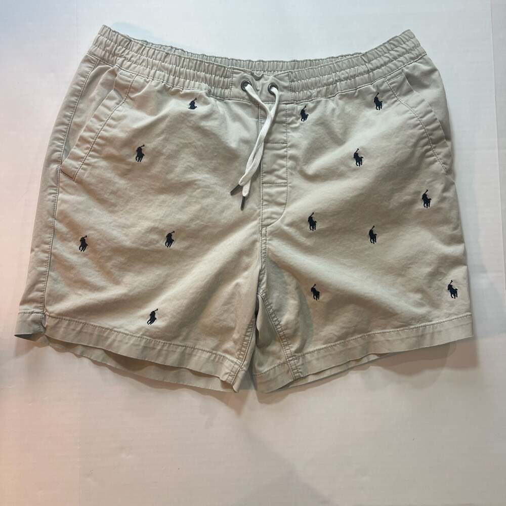 Polo Ralph Lauren Classic Fit All-Over Multi-Pony Logo Chino Drawstring Short XL
